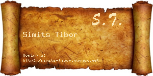 Simits Tibor névjegykártya